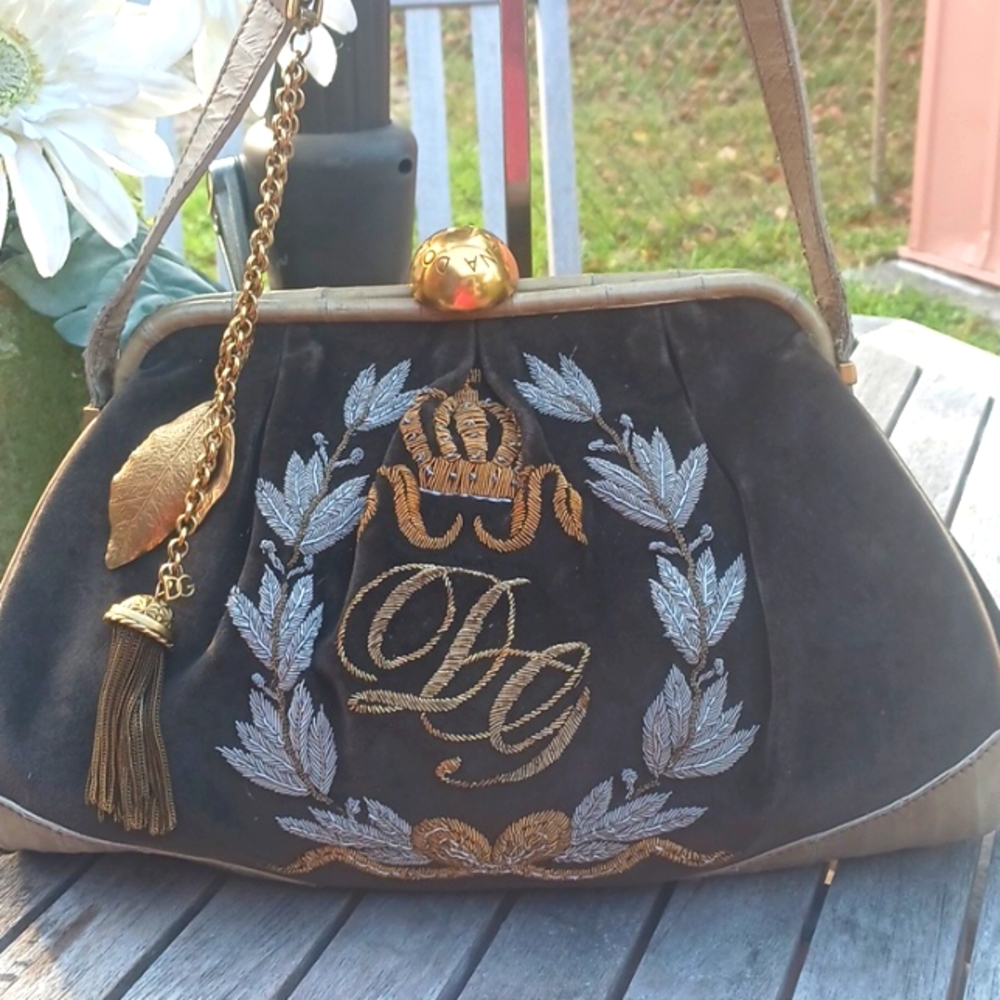 Dolce & Gabbana Velvet Shoulder Bag